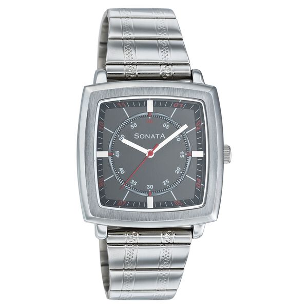 Sonata Quartz Analog Black Dial Strap Watch for Men - image number 0