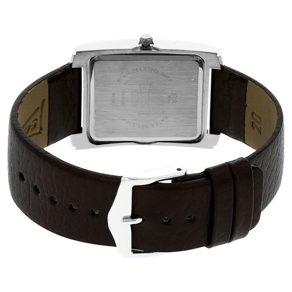 Sonata Quartz Analog Silver Dial Leather Strap Watch for Men - image number 3