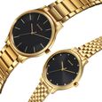 Sonata Pair Quartz Analog Black Dial Stainless Steel Strap Watch for Couple - image number 2