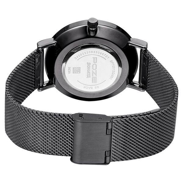 Poze by Sonata Quartz Analog Blue Dial Stainless Steel Strap Watch for Men - image number 4
