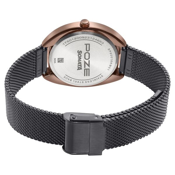 Sonata Poze Quartz Analog Grey Dial Metal Strap Watch for Women - image number 4