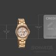 Sonata Festive Quartz Multifunction Pink Dial Metal Strap Watch For Women - image number 3