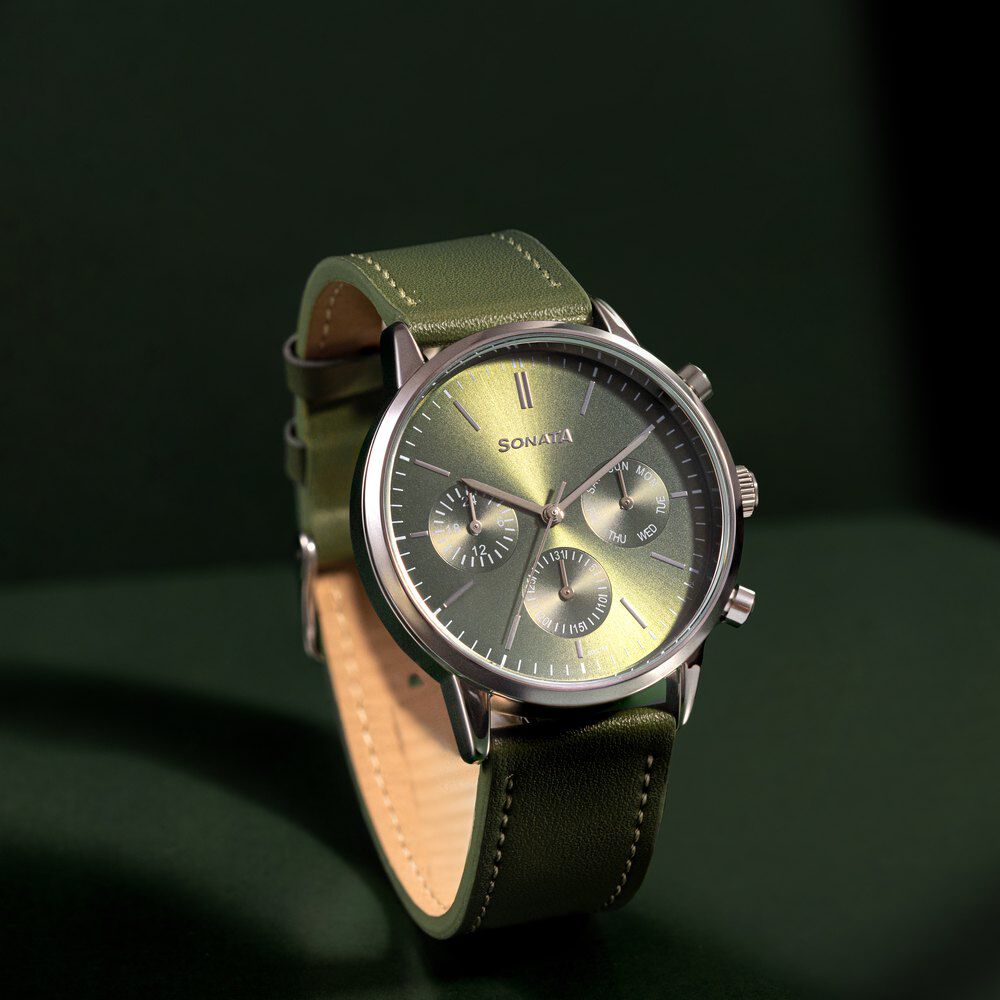 Green strap watches for mens on sale