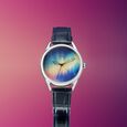 Northern Lights Inspired Poze By Sonata Quartz Analog Blue Dial Blue Leather Strap Watch