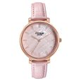 Sonata Poze Quartz Analog Pink Dial Pink Colour Leather Strap Watch For Women - image number 2