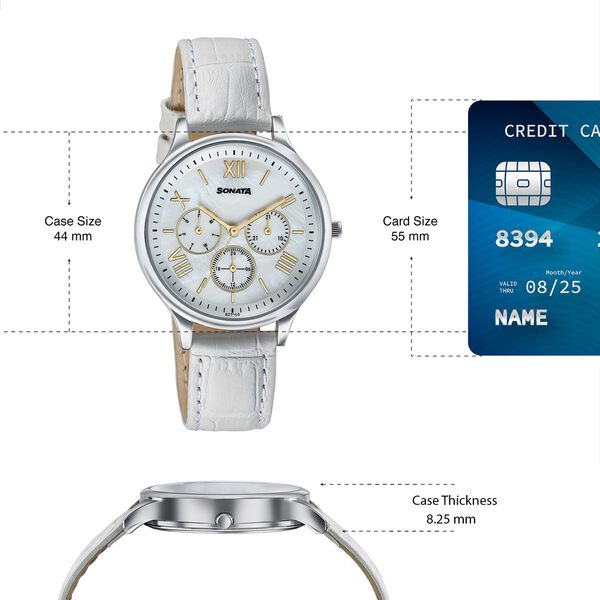 Sonata Women's Work Wear leather Watch - Premium Multifunction design for everyday style - image number 3
