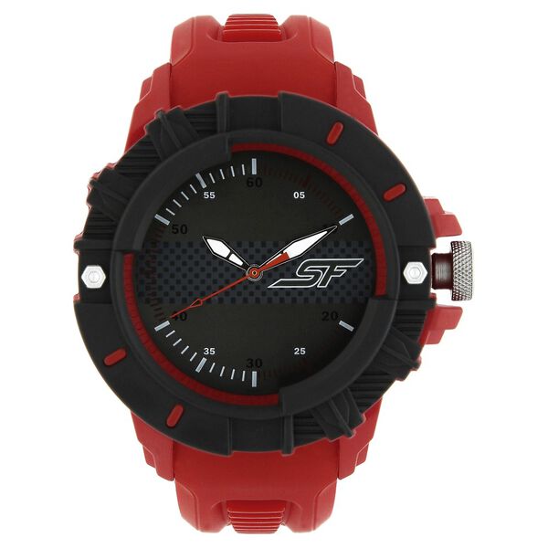 SF Quartz Analog Grey Dial Plastic Strap Watch for Men - image number 0