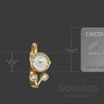 Sonata Aura Quartz Analog White Dial Golden Stainless Steel Strap Watch For Women - image number 2