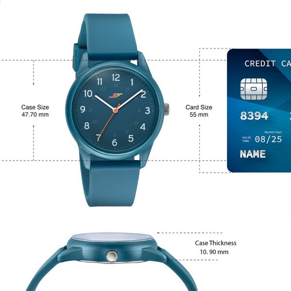 Sonata SF Field watch Quartz Analog Blue Dial Blue Silicone Strap Watch For Men - image number 3