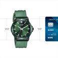 Sonata Poze Quartz Analog Green Dial Green Silicone Strap Watch For Men - image number 3