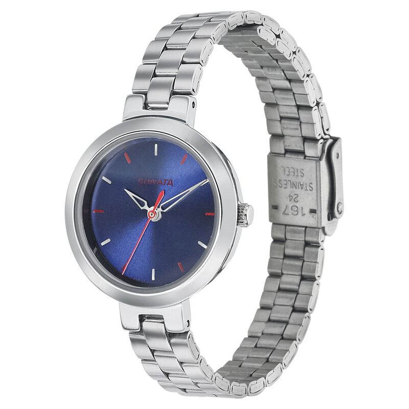 Sonata Quartz Analog Blue Dial Stainless Steel Strap Watch for Women - image number 1