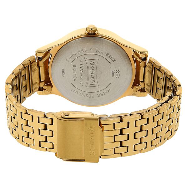 Sonata Quartz Analog Silver Dial Stainless Steel Strap Watch for Women - image number 3