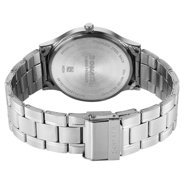 Sonata Aspire Quartz Analog Green Dial Stainless Steel Strap Watch For Men - image number 4