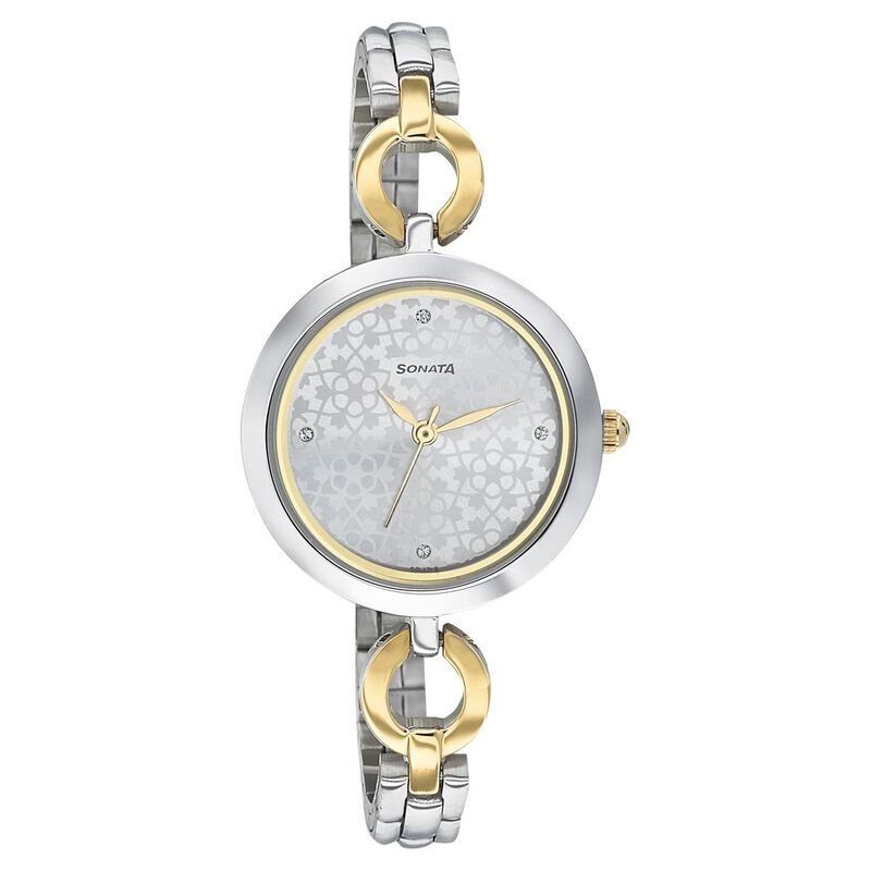 Sonata Wedding Silver Dial Women Watch With Stainless Steel Strap - image number 0