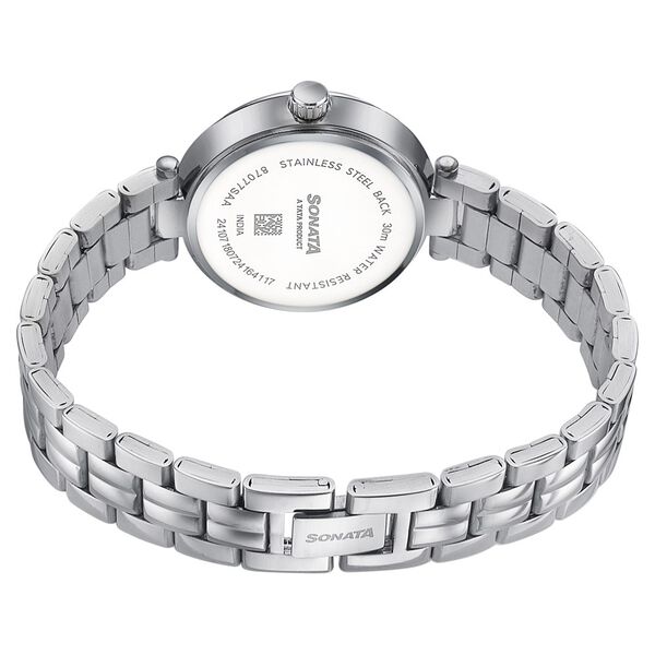 Sonata Wedding Quartz Analog Off White Dial Stainless Steel Strap Watch For Women - image number 4