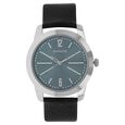 Sonata Quartz Analog Silver Dial Leather Strap Watch for Men