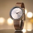 Sonata Poze Quartz Analog Black Dial Mesh Strap Watch for Women