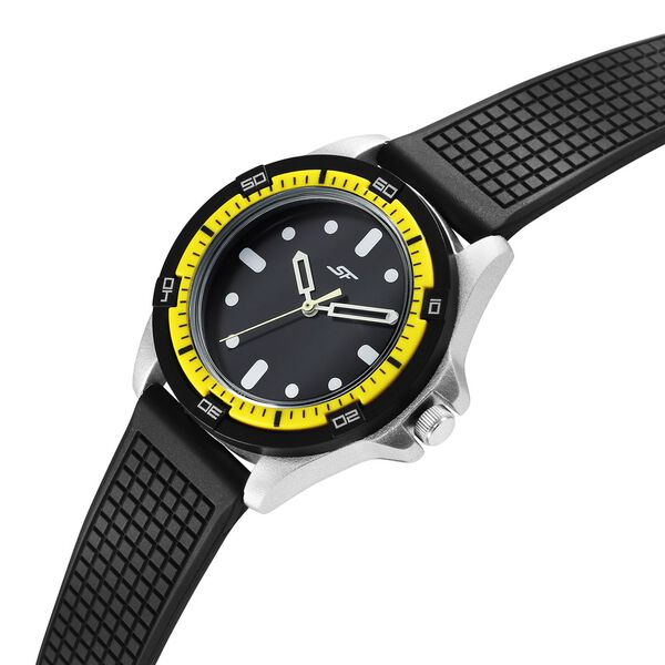 SF Sporty Black Dial Polyurethane Strap Watch for Men - image number 2