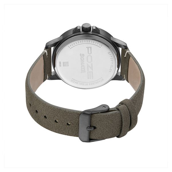 Poze by Sonata Quartz Analog Grey Dial PU Leather Strap Watch for Men - image number 4