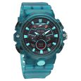 SF Analog Digital Black Dial PU Strap Watch For Men