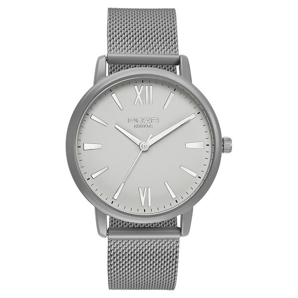 Sonata Poze Quartz Analog Grey Dial Grey Mesh Strap Watch For Men - image number 1