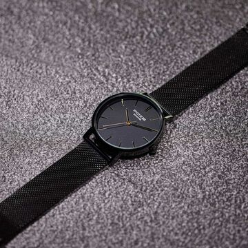 Sonata Poze Quartz Analog Black Dial Black Metal Strap Watch For Men