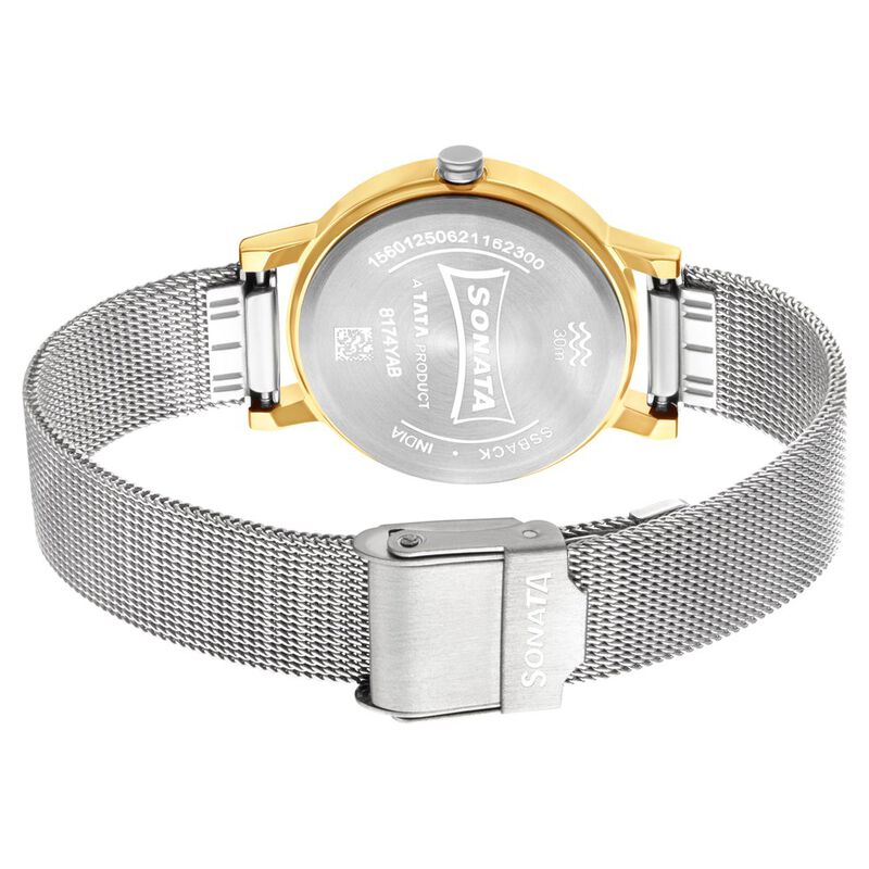 Sonata Linnea Silver Dial Women Watch With Stainless Steel Strap - image number 3