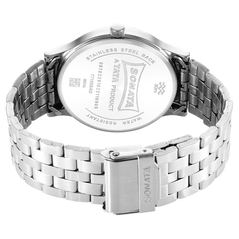 Sonata RPM Silver Dial Stainless Steel Strap Watch for Men - image number 3