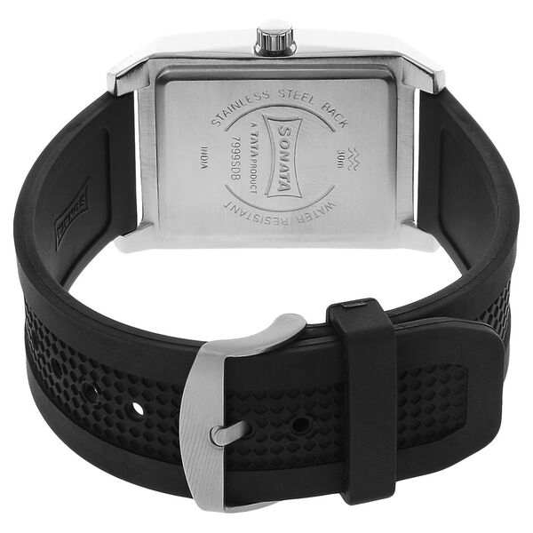 Sonata Quartz Analog Black Dial Plastic Strap Watch for Men - image number 3