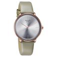 Sonata Sleek Quartz Analog Silver Dial Grey Leather Strap Watch for Women - image number 1