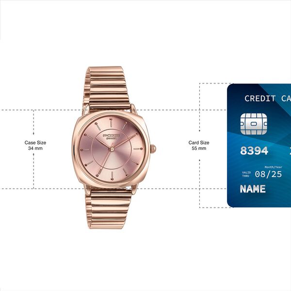 Sonata Poze Quartz Analog Rose Gold Dial Rose Gold Colour Stainless Steel Strap Watch For Women - image number 3