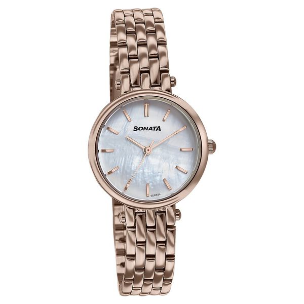 Sonata Wedding Edit Quartz Analog Off White Dial Stainless Steel Strap Watch For Women - image number 2