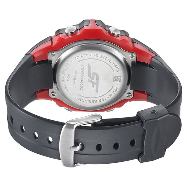 SF Digital Dial Black PU Strap Watch for Men - image number 3