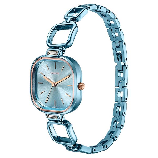 Sonata Colours of Earth Quartz Analog Blue Dial Metal Strap Watch For Women - image number 2