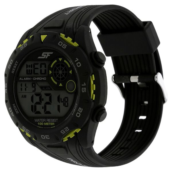 SF Quartz Analog Black Dial Plastic Strap Watch for Men - image number 1