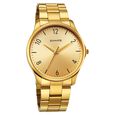 Sonata Traditional Essentials Quartz Analog Champagne Dial Golden Metal Strap Watch For Men - image number 0