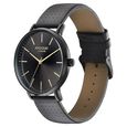 Sonata Poze Quartz Analog Black Dial Leather Strap Watch for Men - image number 3