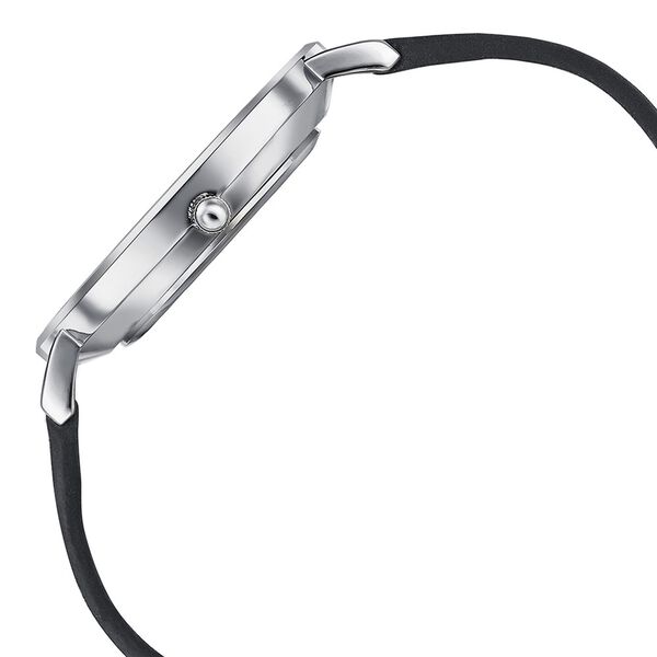 Sonata Quartz Analog with Date Silver Dial Black Leather Strap Watch For Men - image number 4