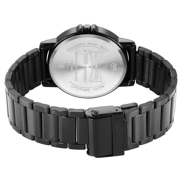 Sonata Quartz Analog Black Dial Watch for Men - image number 3