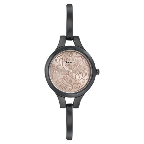Sonata Onyx Pink Dial Women Watch With Stainless Steel Strap - image number 0