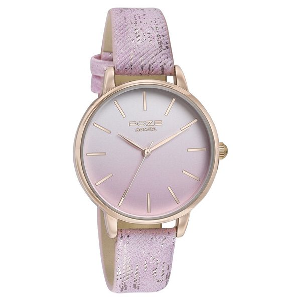 Sonata Poze Quartz Analog Pink Dial Pink Color Leather Strap Watch For Women - image number 2