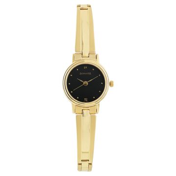 Sonata Quartz Analog Black Dial Metal Strap Watch for Women
