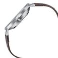 Sonata Poze Quartz Analog Silver Dial Brown Leather Strap Watch For Men - image number 4