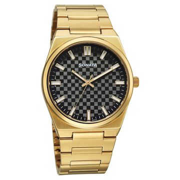 Sonata Festive Quartz Analog Multicoloured Dial Metal Strap Watch For Men