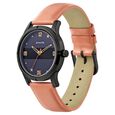 Sonata Women of Steel Black Dial Leather Strap Watch for Women - image number 1