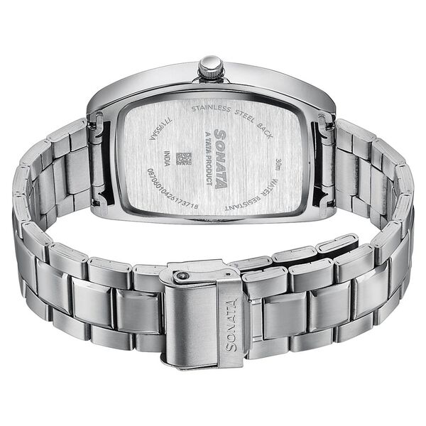 Sonata Ascent Blue Tonneau Watch with Metal Bracelet - image number 5