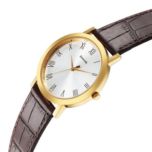 Sonata Utsav Quartz Analog Silver Dial Watch for Men - image number 2