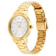 Sonata Classic Gold Silver Dial Metal Strap Watch for Women - image number 1