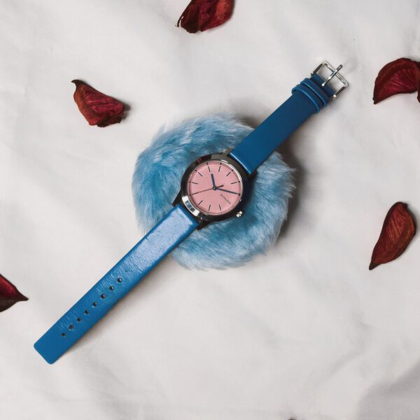 Sonata Splash Pink Dial Women Watch With Leather Strap - image number 5