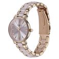 Sonata Poze Quartz Analog Pink Dial Rose Gold Color Metal With Crystal Strap Watch For Women - image number 3
